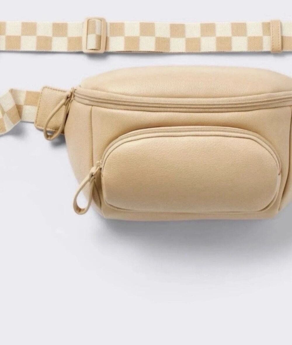 Cloud Island Diaper Sling Bag Tan Beige NWT On The Go Perfect Fall Colors